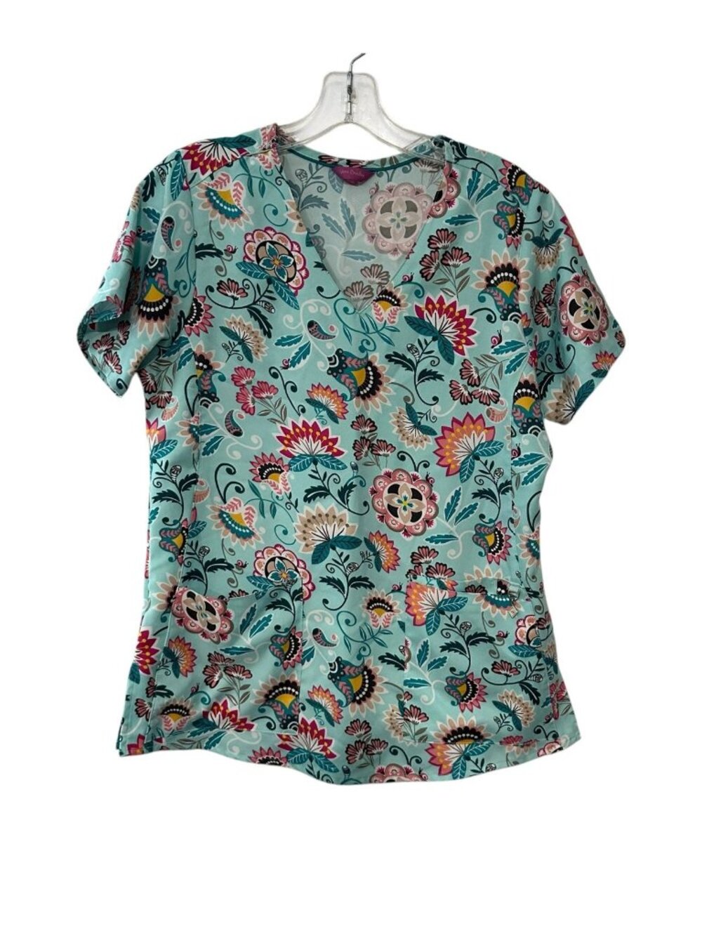 Vera Bradley Scrub Top Floral Size Medium Performance Workwear Medical Soft Cute
